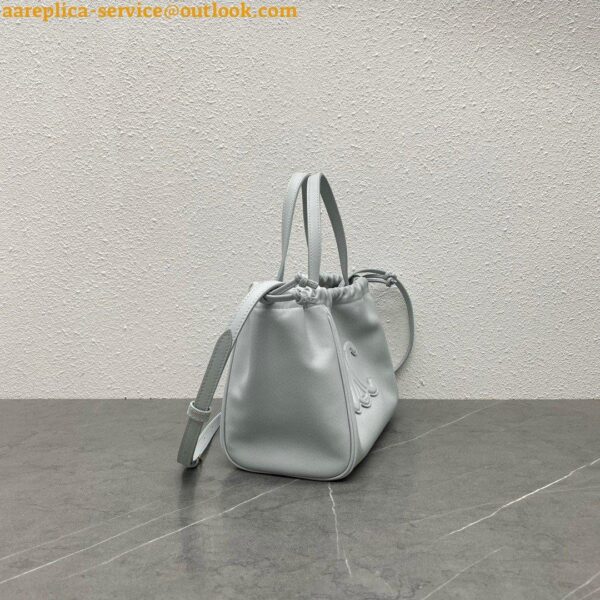 Replica Celine Small Cabas Drawstring Cuir Triomphe Bag in Blue Calfskin 12