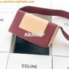 Replica Celine Medium Frame Shoulder Bag in Navy Burgundy Shiny Smooth