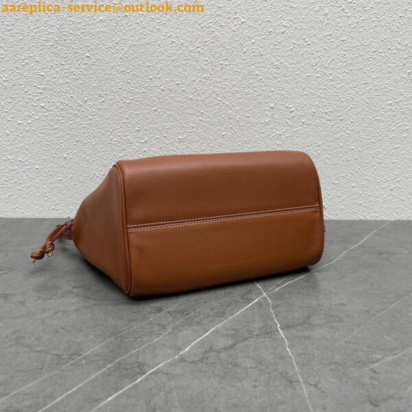 Replica Celine Small Cabas Drawstring Cuir Triomphe Bag in Brown Calfskin 15