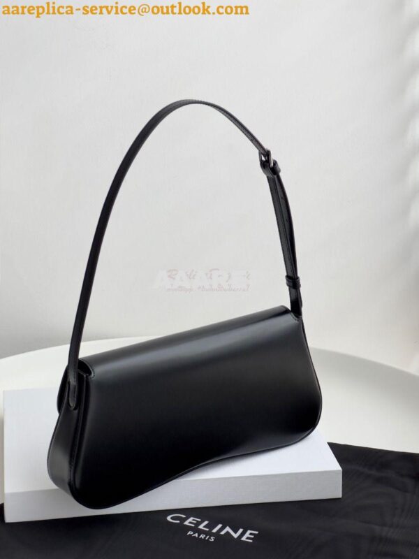 Replica Celine Medium Lola Bag In Shiny Calfskin 115533 Black 9