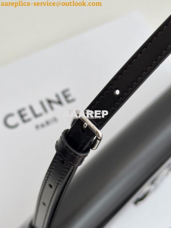 Replica Celine Medium Lola Bag In Shiny Calfskin 115533 Black 10