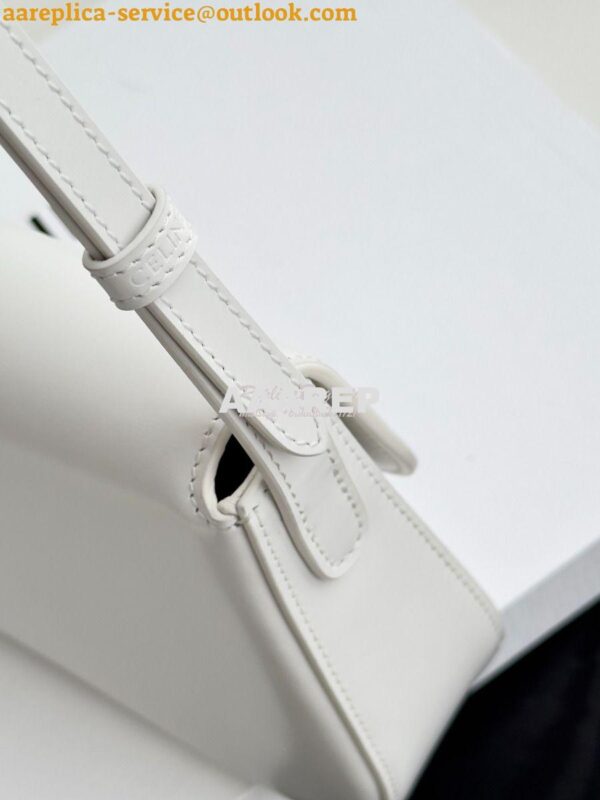 Replica Celine Medium Lola Bag In Shiny Calfskin 115533 White 12