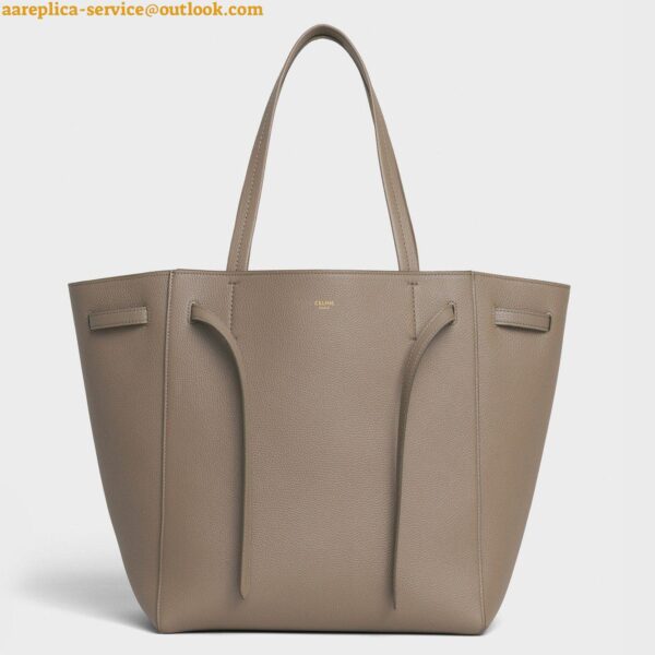 Replica Celine Small Cabas Phantom Bag In Taupe Grained Calfskin 3