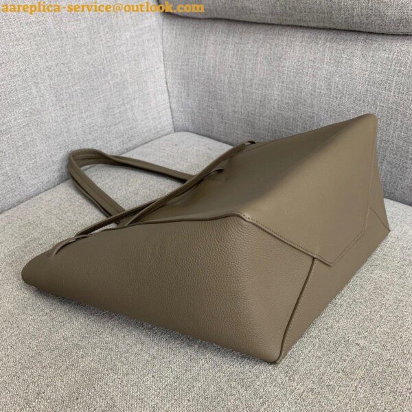 Replica Celine Small Cabas Phantom Bag In Taupe Grained Calfskin 4