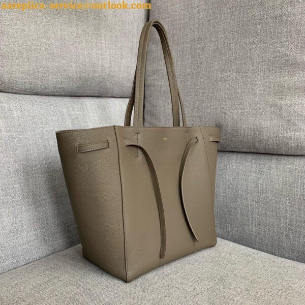 Replica Celine Small Cabas Phantom Bag In Taupe Grained Calfskin 6