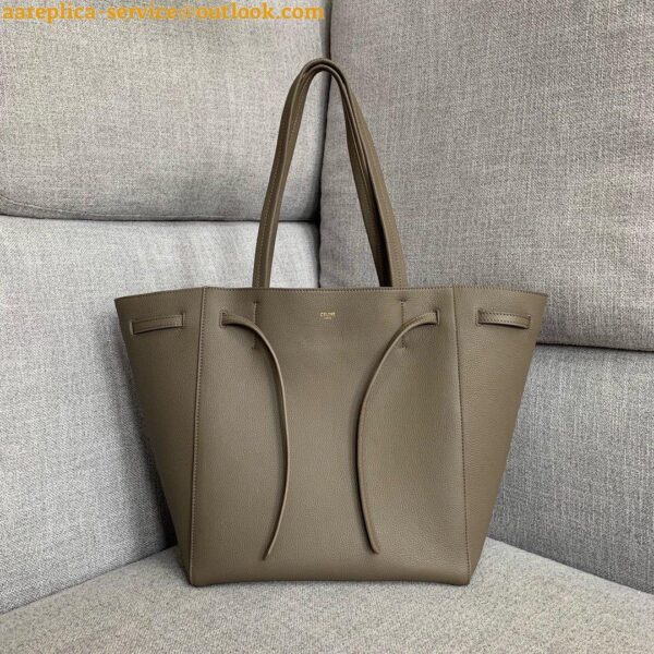 Replica Celine Small Cabas Phantom Bag In Taupe Grained Calfskin 9