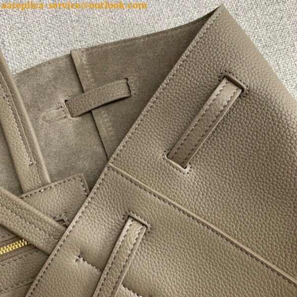 Replica Celine Small Cabas Phantom Bag In Taupe Grained Calfskin 12