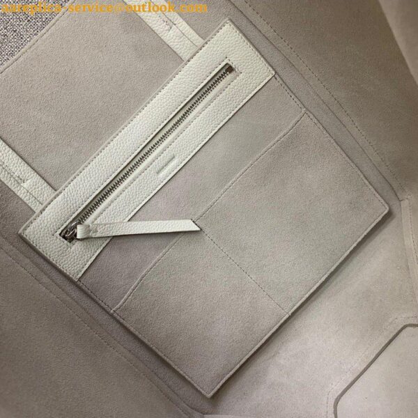 Replica Celine Small Cabas Phantom Bag In White Grained Calfskin 8