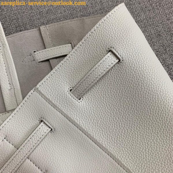 Replica Celine Small Cabas Phantom Bag In White Grained Calfskin 12