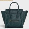 Replica Celine Micro Luggage Tote Bag In Black Drummed Calfskin 2