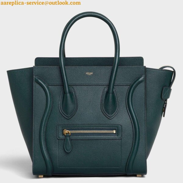 Replica Celine Micro Luggage Tote Bag In Amazone Drummed Calfskin 2