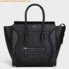 Replica Celine Micro Luggage Tote Bag In Amazone Drummed Calfskin