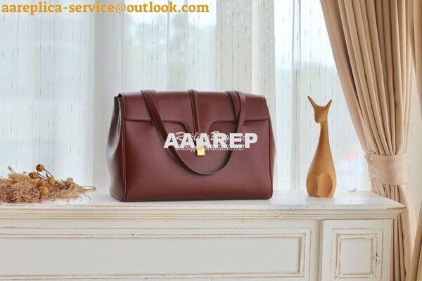 Replica Celine Medium Soft 16 Bag In Smooth Calfskin 195543 Burgundy 3