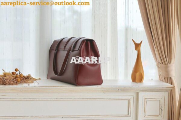 Replica Celine Medium Soft 16 Bag In Smooth Calfskin 195543 Burgundy 4