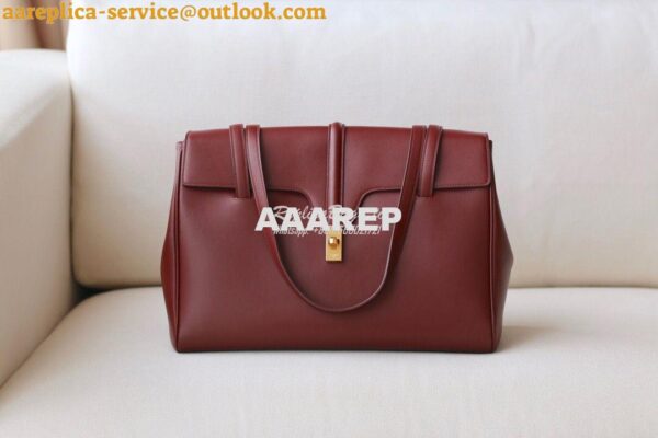 Replica Celine Medium Soft 16 Bag In Smooth Calfskin 195543 Burgundy 5