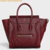 Replica Celine Micro Luggage Tote Bag In Black Smooth Calfskin