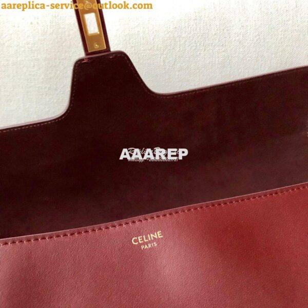 Replica Celine Medium Soft 16 Bag In Smooth Calfskin 195543 Burgundy 10