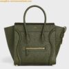 Replica Celine Micro Luggage Tote Bag In Kohl Drummed Calfskin 2