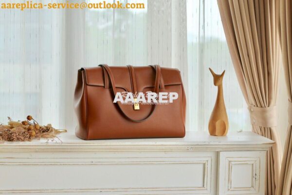 Replica Celine Medium Soft 16 Bag In Smooth Calfskin 195543 Tan 3