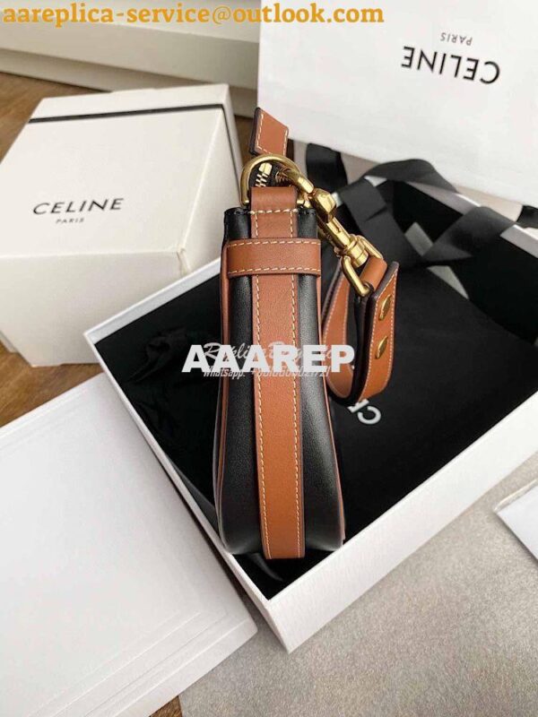 Replica Celine Medium Strap Ava Bag In Smooth Calfskin 196923 Black 5