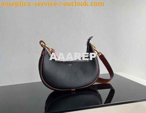 Replica Celine Medium Strap Ava Bag In Smooth Calfskin 196923 Black 5