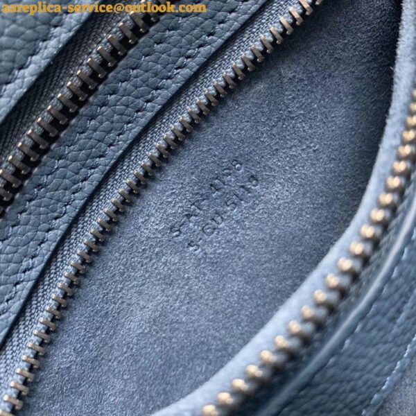 Replica Celine Micro Luggage Tote Bag In Slate Blue Drummed Calfskin 8