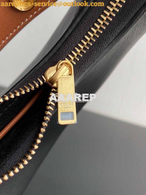 Replica Celine Medium Strap Ava Bag In Smooth Calfskin 196923 Black 7