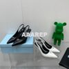 Replica Prada Brushed Leather Slingback Pumps 1I767