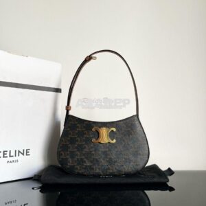 Replica Celine Medium Tilly Bag In Triomphe Canvas And Calfskin 115702