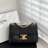 Replica Celine Medium Victoire Bag In Supple Calfskin 115853 Black Sil 2