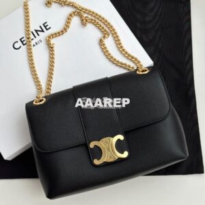 Replica Celine Medium Victoire Bag In Supple Calfskin 115853 Black 2