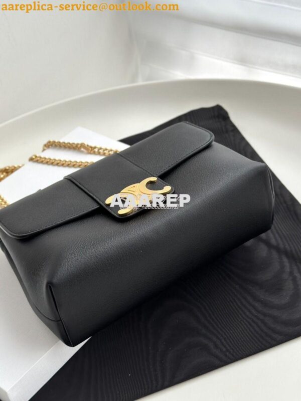 Replica Celine Medium Victoire Bag In Supple Calfskin 115853 Black 3