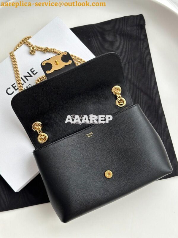 Replica Celine Medium Victoire Bag In Supple Calfskin 115853 Black 8