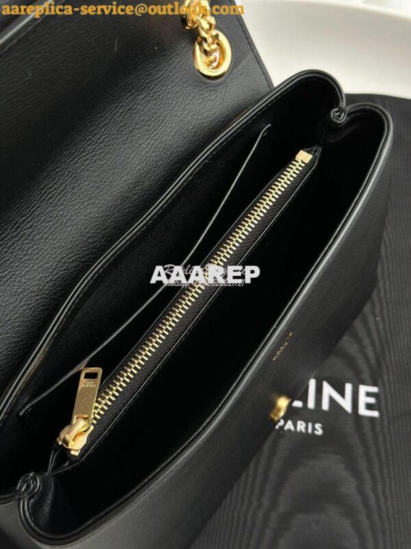 Replica Celine Medium Victoire Bag In Supple Calfskin 115853 Black 10