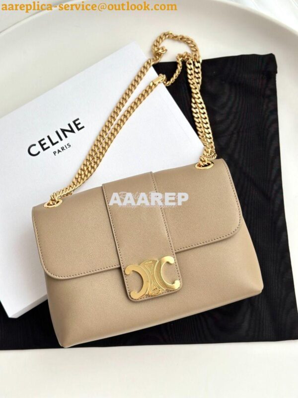 Replica Celine Medium Victoire Bag In Supple Calfskin 115853 Brown Sep 2