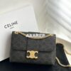 Replica Celine Mini Ava In Triomphe Canvas And Calfskin 10I602 Tan