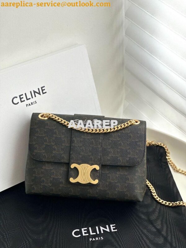 Replica Celine Medium Victoire Bag In Triomphe Canvas 115852