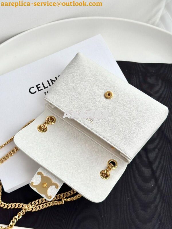 Replica Celine Medium Victoire Bag In Supple Calfskin 115853 White 10