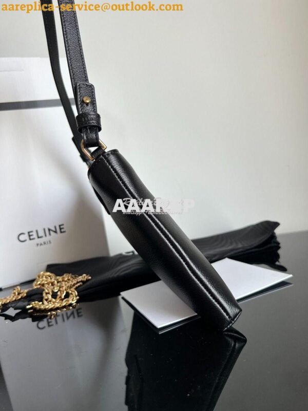 Replica Celine Medium Wiltern Bag in Smooth Calfskin 113673 Black 6