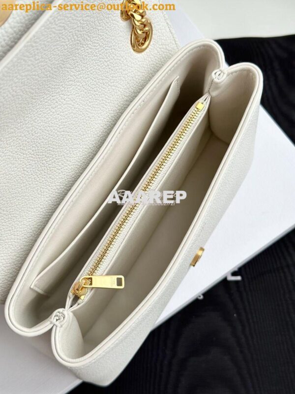 Replica Celine Medium Victoire Bag In Supple Calfskin 115853 White 12