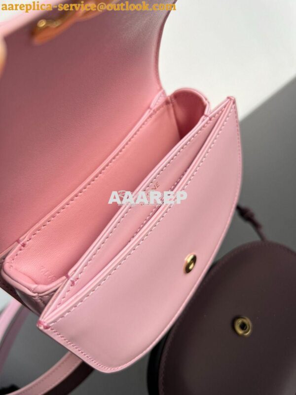 Replica Celine Mini Besace Clea In Shiny Calfskin 10L063 Rose 13