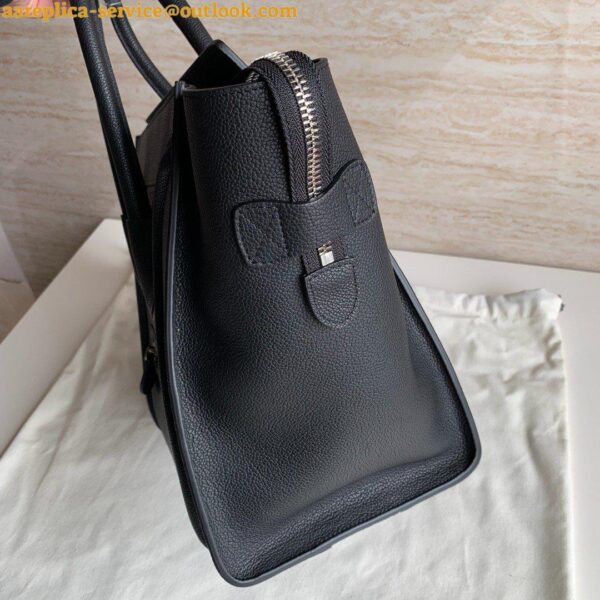 Replica Celine Mini Luggage Tote Bag In Black Drummed Calfskin 2