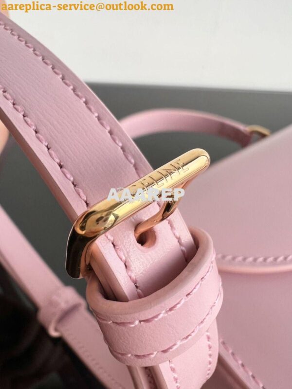 Replica Celine Mini Besace Clea In Shiny Calfskin 10L063 Rose 15