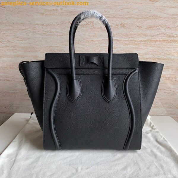 Replica Celine Mini Luggage Tote Bag In Black Drummed Calfskin 6