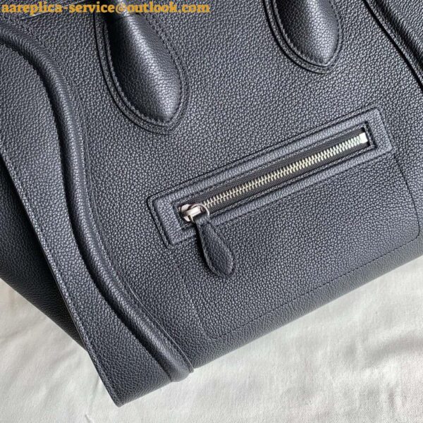 Replica Celine Mini Luggage Tote Bag In Black Drummed Calfskin 8