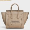 Replica Celine Mini Luggage Tote Bag In Souris Drummed Calfskin