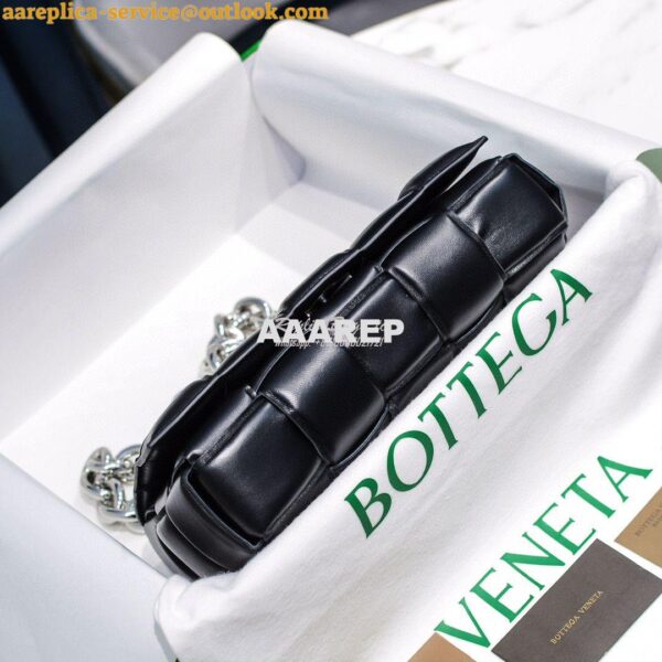 Replica Bottega Veneta BV The Chain Cassette 631421 Black w Silver Ch 5