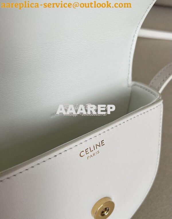 Replica Celine Mini Besace Cuir Triomphe In Smooth Calfskin 10J303 Whi 10