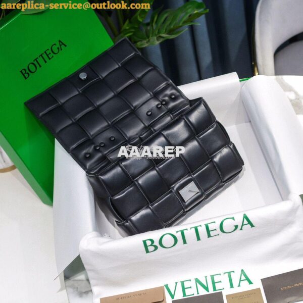 Replica Bottega Veneta BV The Chain Cassette 631421 Black w Silver Ch 8