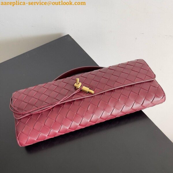 Replica Bottega Veneta Andiamo Clutch with Handle in Barolo Intrecciato Lambskin 4